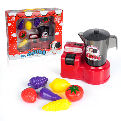富达尔儿童过家家玩具 女孩厨房玩具水果家电果汁机玩具套装