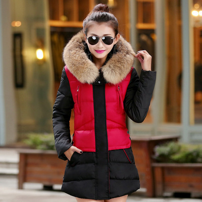 冬季新款女士女式棉服韩版修身中长款棉衣女棉袄加厚女装外套