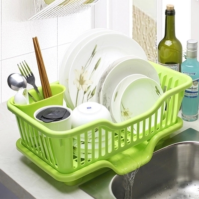 厨房置物架装碗筷收纳盒带盖碗柜放碗架沥水架塑料碗箱碗碟架盘子