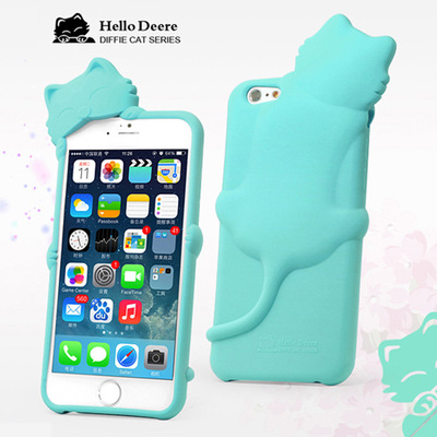 迪尔苹果iphone 6/6S趴趴猫保护外壳4.7寸迪菲猫硅胶套 手机软壳