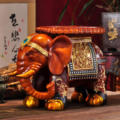 大象凳子换鞋凳 欧式客厅摆设招财家居装饰品大象摆件