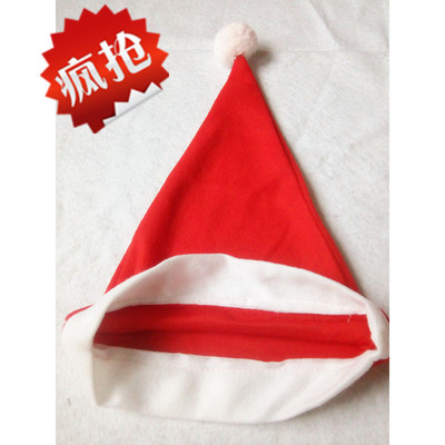 圣诞帽包邮帽子红色加厚大人圣诞装扮服饰圣诞装饰圣诞礼物批发