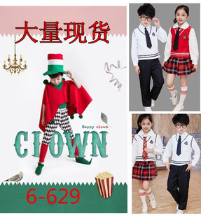 儿童演出服圣诞服学生大合唱校服儿童圣诞节服装儿童女童表演服