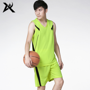 光板篮球服套装男夏diy定制篮球衣 篮球运动男训练比赛透气队服