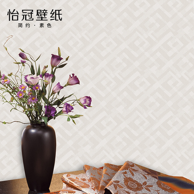 怡冠新中式壁纸 珠光金色 古典花纹现代 无纺布书房卧室背景墙纸