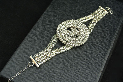 欧美日韩饰品 时尚夸张银色质感蛇骨链 个性 大气手镯手链