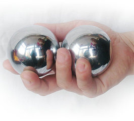 轴承钢球60mm  可以运动手力 健身球 实心重型球 钢珠 硬度HRC63