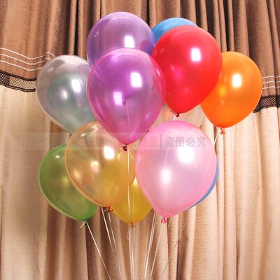 1.5克圆形珠光气球装饰布置生日婚庆活动定制广告印字乳胶拱门