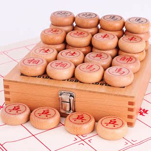 大号精品榉木盒装中国象棋 皮质棋盘 儿童早教益智兴趣培养玩具 7