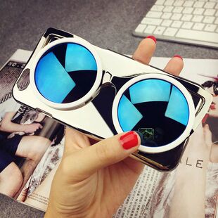韩国潮牌苹果iPhone6创意3D墨镜手机壳6plus保护套太阳眼镜外壳