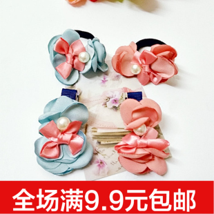 韩国儿童发夹发饰头饰 珍珠花朵宝宝发卡女孩女童夹子边夹小饰品