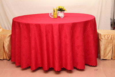 包邮酒店台布餐厅饭店宴会酒楼桌布餐厅桌布粉红色大红色牡丹花