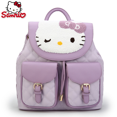 Hello Kitty凯蒂猫背包 15新品满满爱女士抽绳休闲水桶包双肩包