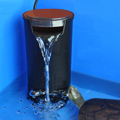 低水位过滤器浅水乌龟缸过滤器内置过滤器圆型抽水循环流水静音泵