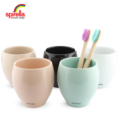 瑞士SPIRELLA品牌陶瓷创意刷牙杯洗漱口杯情侣水杯牙缸 BALI