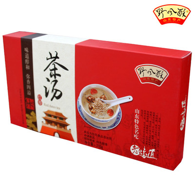 包邮 山东特产 野风酥茶汤 红枣味 山东特色名吃 210克礼盒速食汤