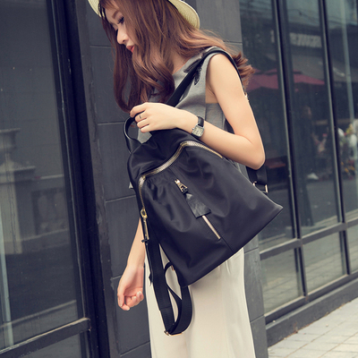 防水尼龙牛津布帆布双肩包2016新款韩版时尚女包休闲书包旅游背包