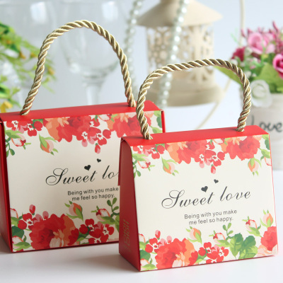 欧式喜糖盒子纸盒创意结婚糖盒婚礼手提袋糖果礼盒婚庆用品包装