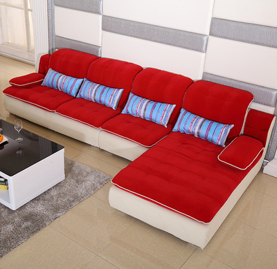 布艺沙发简约现代时尚家具可拆洗转角小户型客厅沙发组合布沙发