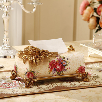 创意欧式摆设品餐桌抽纸盒摆饰家居装饰品卧室装饰品结婚礼物复古