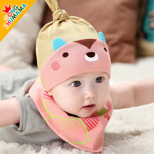 韩国新生儿婴儿帽子春夏秋冬季天0-3-6-8个月纯棉男女童宝宝帽子