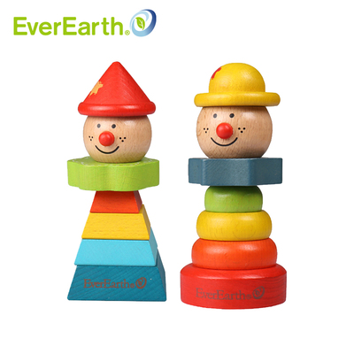 Everearth儿童玩具 小丑造型叠叠乐 婴儿益智早教玩具