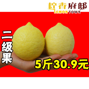 【5斤装包邮】四川安岳柠檬二级果优质黄柠檬新鲜现摘水果不打蜡