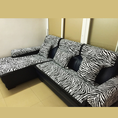 简约现代组合沙发布艺沙发垫全棉防滑四季黑白坐垫子定做订做加厚