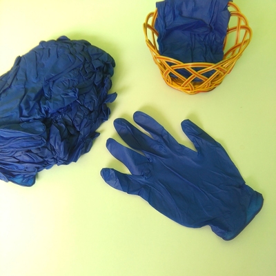 一次性深紫蓝色丁晴手套家务清洁防水静电劳保汽修油漆墨耐油胶皮