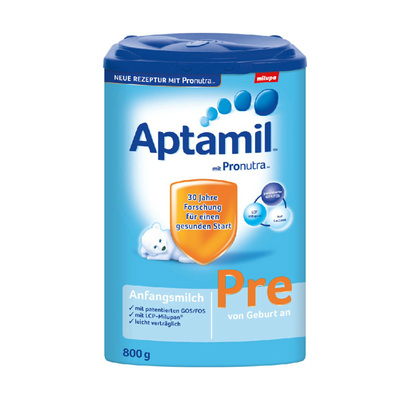 新版aptamil德国爱他美pre段初生儿婴儿奶粉800g0-3个月原装进口