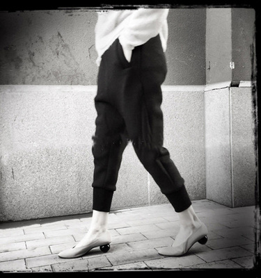 2015春秋新款针织加厚款女裤 A-BOW超嗲 八分露脚踝运动裤