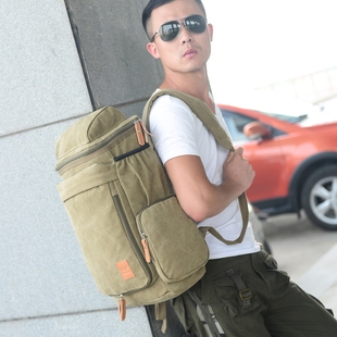 韩版潮男正品大容量男士旅行包登山背包电脑包帆布双肩包男女包