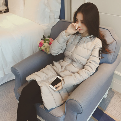 2015冬装新款韩版修身中长款棉服外套女保暖时尚收腰显瘦棉衣棉袄