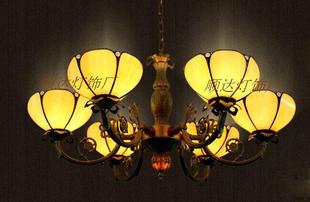 蒂凡尼简约欧式6头多头吊灯客厅餐厅酒店宾馆娱乐场所工程灯具