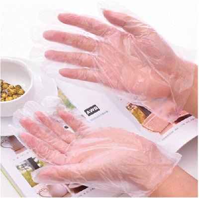 一次性PE手套塑料薄膜美容家务食品餐饮医疗塑料手套100只左右