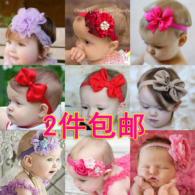 欧美可爱公主宝宝婴儿童头饰发带发箍发饰品头花百天拍照满月周岁