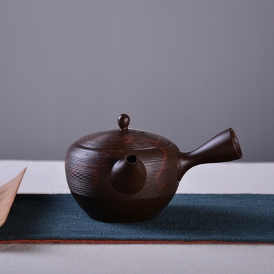 日本原装 常滑烧 玉光作 纯手工茶壶 急须 茶壶 泡茶壶