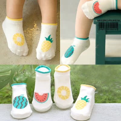 0-1-2岁春秋冬夏季婴儿袜子松口儿童宝宝地板袜厚底防滑学步鞋袜