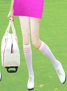 高尔夫袜子 女款全棉过膝长筒袜 足球袜 高尔夫服装用品 女装袜子