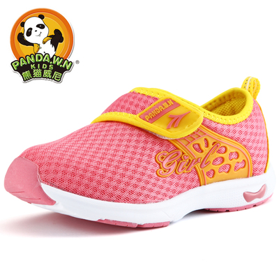 熊猫威尼童鞋2014秋季新款网布儿童运动鞋透气休闲百搭女童鞋