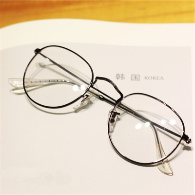 韩国热销超轻金属细边小清新眼镜框架文艺复古圆形眼镜 可配近视