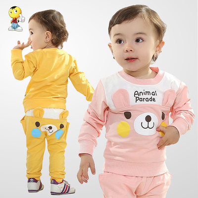 不童样 新款儿童装1-2-3岁婴儿衣服男女童秋装韩版运动宝宝套装