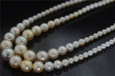 日本Akoya 天然海水珍珠项链 正圆 正品 3—9.5mm
