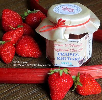 进口法国纯草莓大黄果酱（Jean-Pierre Lesur花果酱联合农庄）