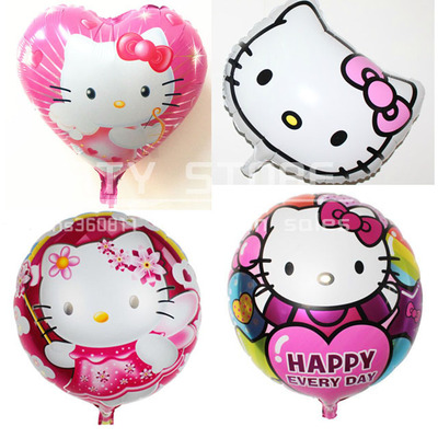 kitty凯蒂猫 铝膜气球 派对氦气球kt猫卡通hellokitty充气玩具