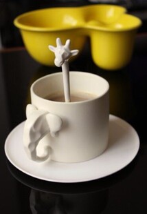 大象咖啡杯 骨瓷个性动物杯 大象浮雕杯 欣欣向荣杯 购买2个包邮