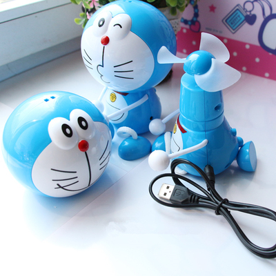 多啦A梦机器猫小叮当卡通创意便携式手持充电迷你小风扇掌电风扇