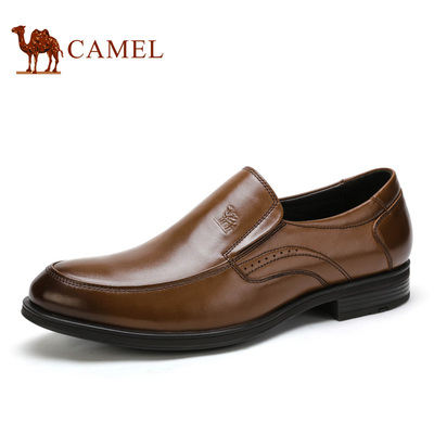 【新品】Camel/骆驼男鞋商务正装套脚舒适皮鞋2015秋季新款男鞋