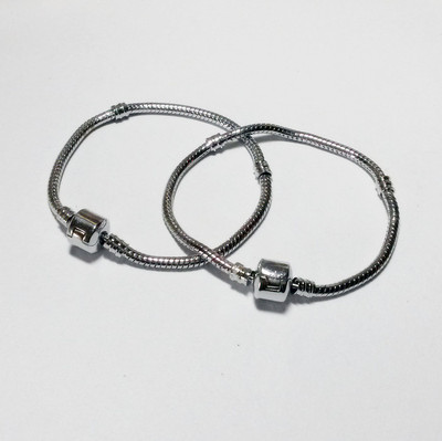 潘多拉风格DIY配件光面扣头蛇链手链 基础链 空链