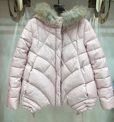 女款2015新款棉服 冬装紫葡萄Z5822加厚连帽羽绒棉短款韩版外套